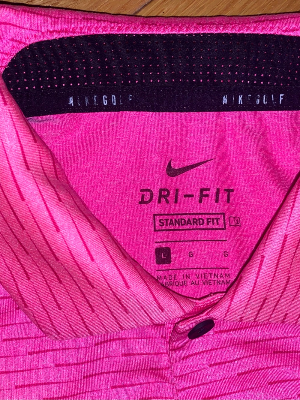 Nike Golf Dri-FIT Men’s Hot Pink Polo - Picture 4 of 4